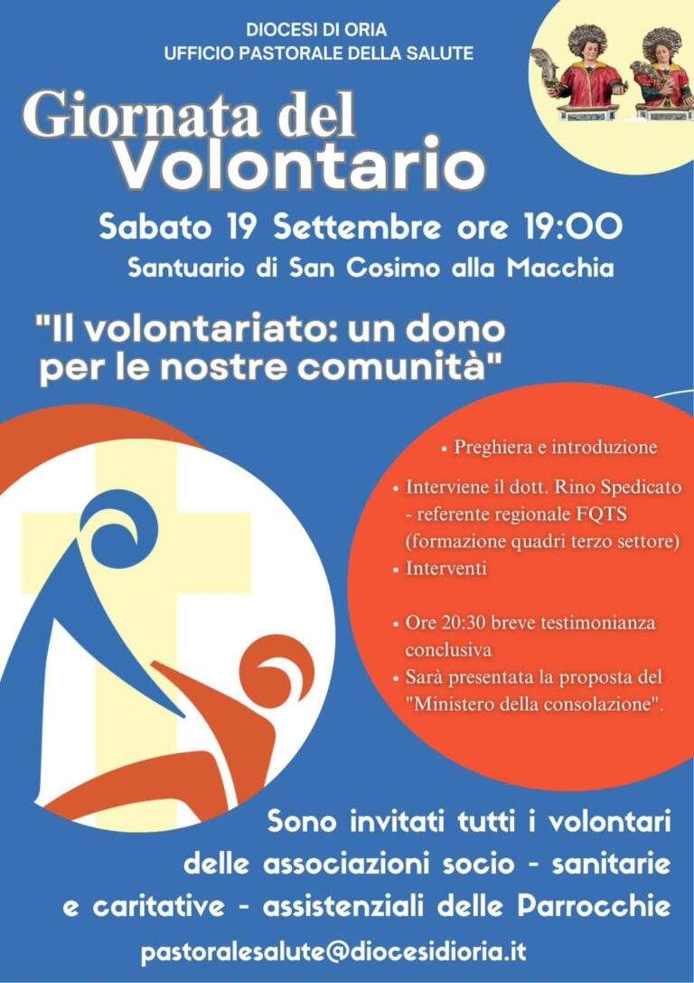 Locandina Giornata del Volontario 2026